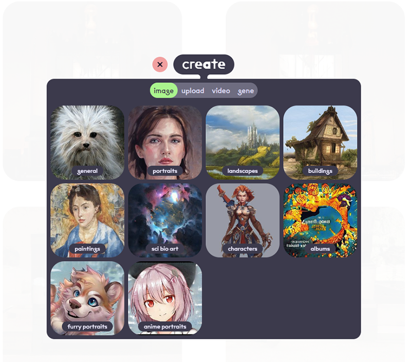 Нейросеть Artbreeder