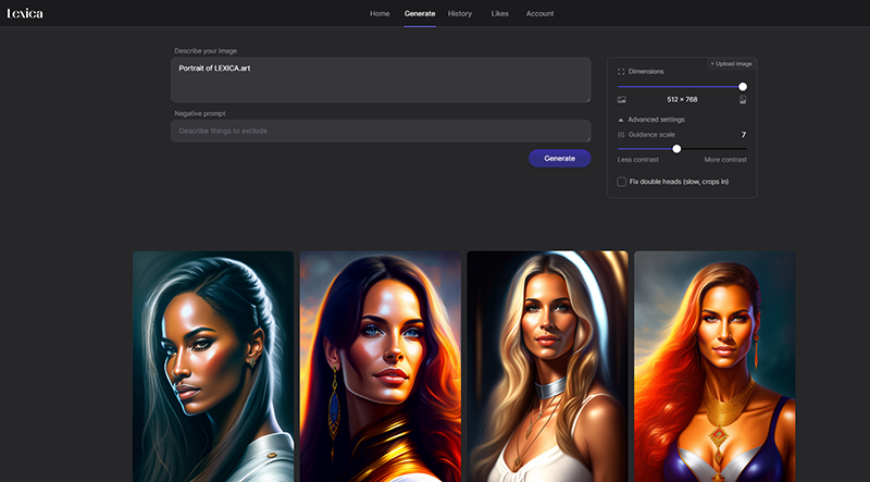 Нейросеть Lexica.art