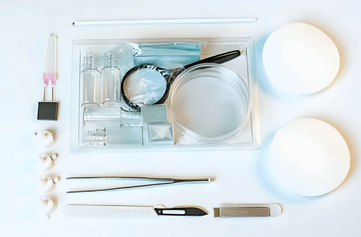 Набор для препарирования (лупа настольная, иглы препаровальные, стекло предметное, стекло покровное, чашки петри, пинцет, лоток) 